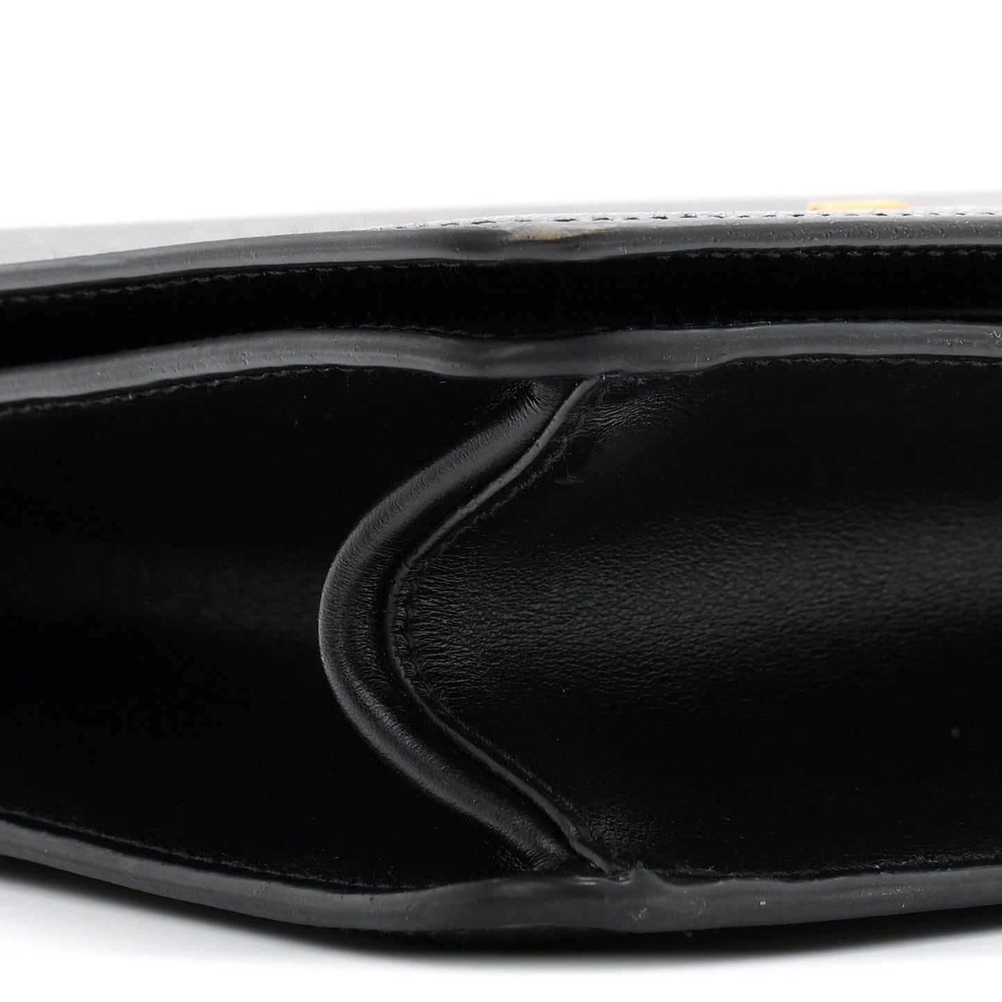 Saffiano Chain Shoulder Bag Black
