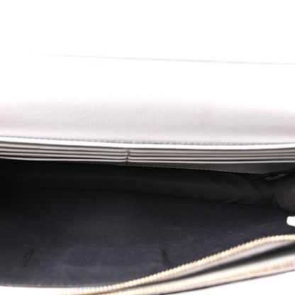 Vitello Cruise F is Fendi Bi-Color FF 1974 Embossed Medium Envelope Wallet On Chain Maya Black White