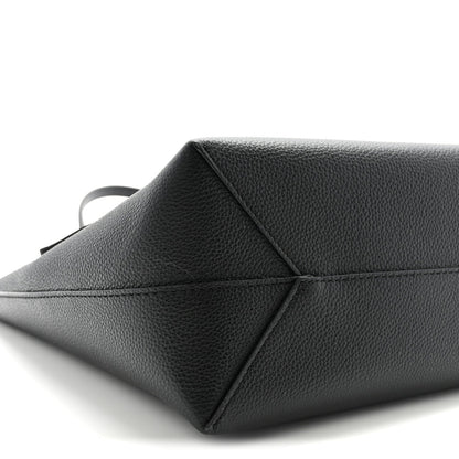 Grained Calfskin Mini Himmel Shopper Tote Black