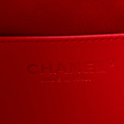 Caviar Quilted Mini Chanel 25 Handbag Red