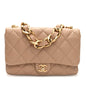 Lambskin Quilted Large CC Funky Town Flap Beige