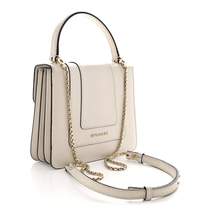 Calfskin Serpenti Forever Top Handle White