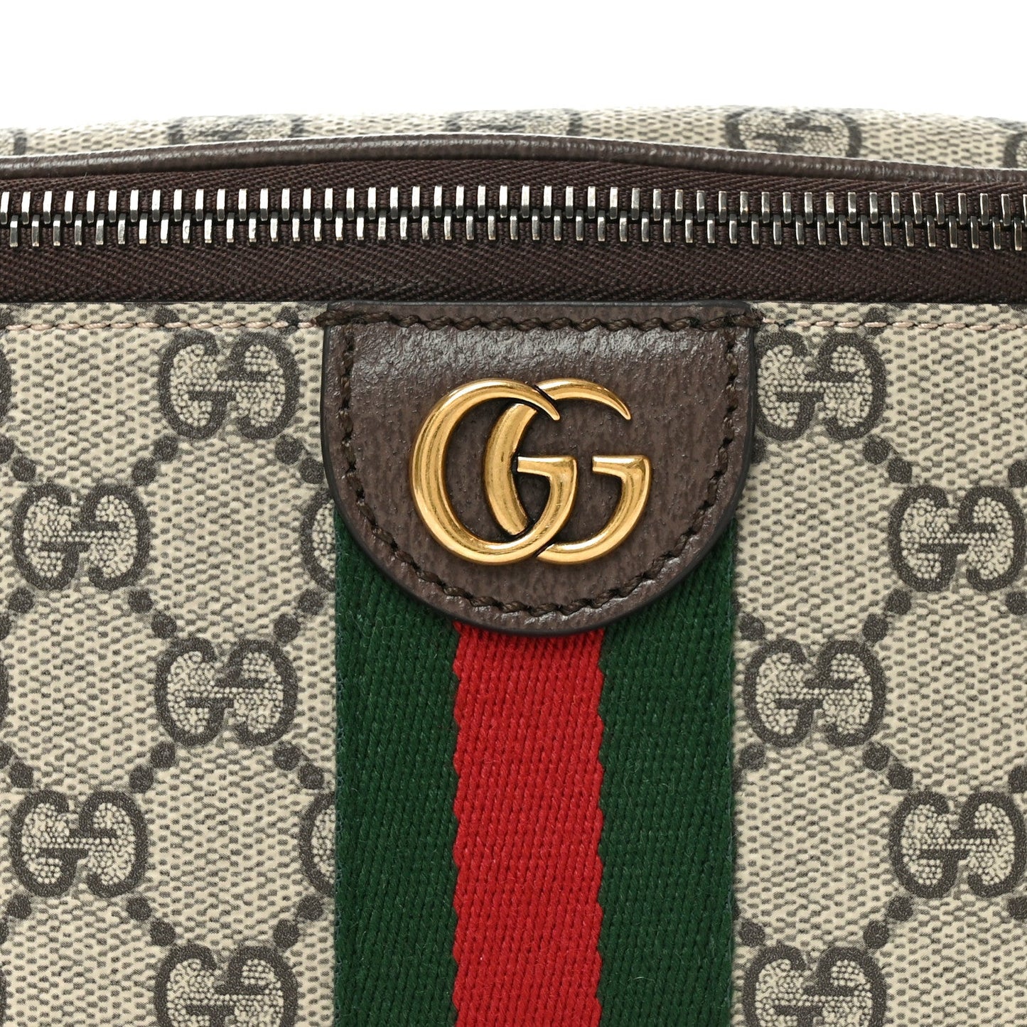 GG Supreme Monogram Web Small Ophidia Belt Bag Beige Ebony New Acero