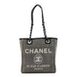 Canvas Mini Deauville Tote Dark Grey