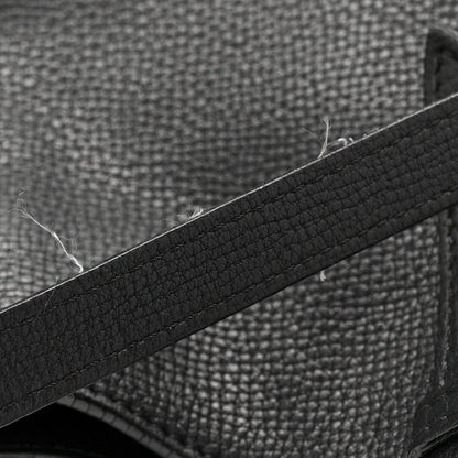 Grainy Calfskin House Check Small Canterbury Black