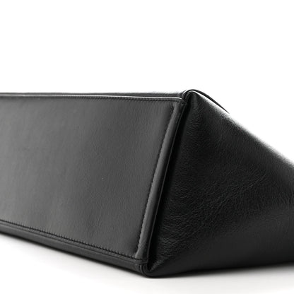 Calfskin Voyou Medium North South Tote Black
