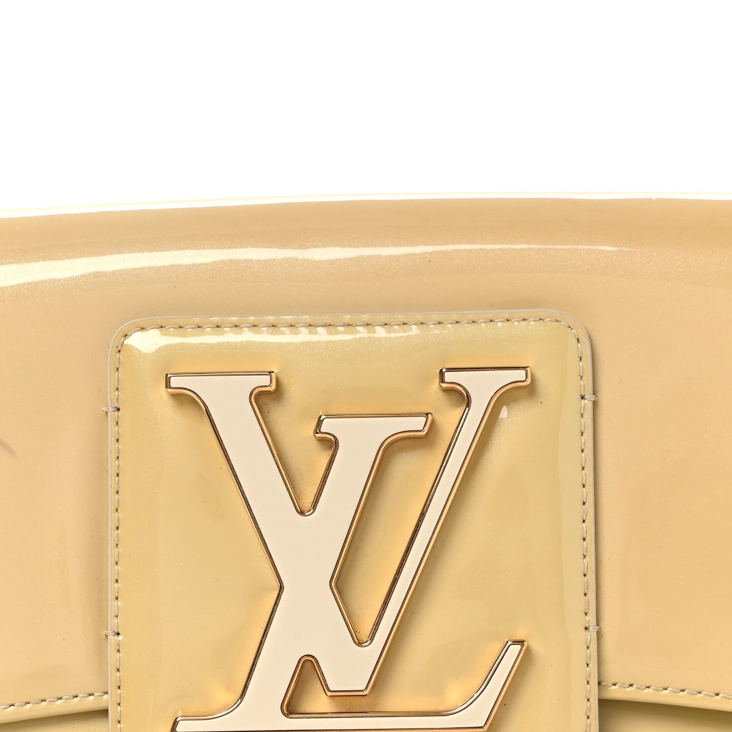 Patent Sobe Clutch Beige Poudre