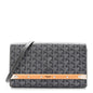 Goyardine Monte Carlo Bois Clutch With Strap Gray