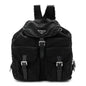 Tessuto Nylon Saffiano Medium Backpack Black