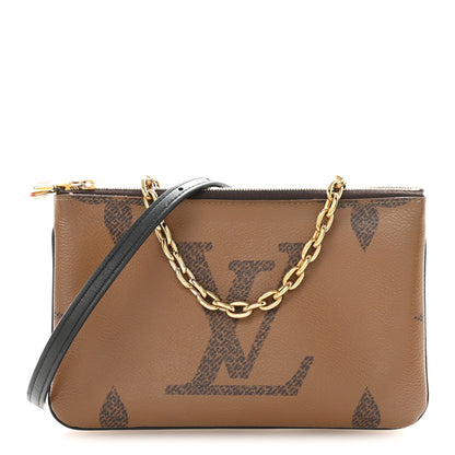Reverse Monogram Giant Double Zip Pochette