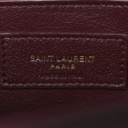 Smooth Calfskin Small Manhattan Shoulder Bag Hot Wine
