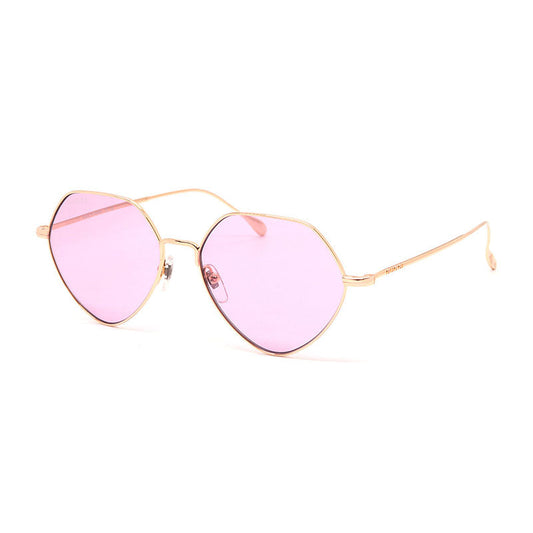 Gucci Geometric Full Rim, with a Rose Gold frame and Pink lens.