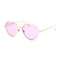 Gucci Geometric Full Rim, with a Rose Gold frame and Pink lens.
