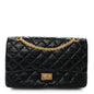 Aged Calfskin Quilted 2.55 Reissue 227 Flap Black