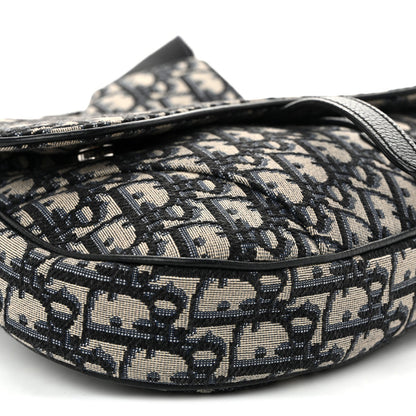Oblique Mens Saddle Bag Blue