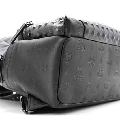 Nylon Monogram Studded Stark Medium Backpack Black