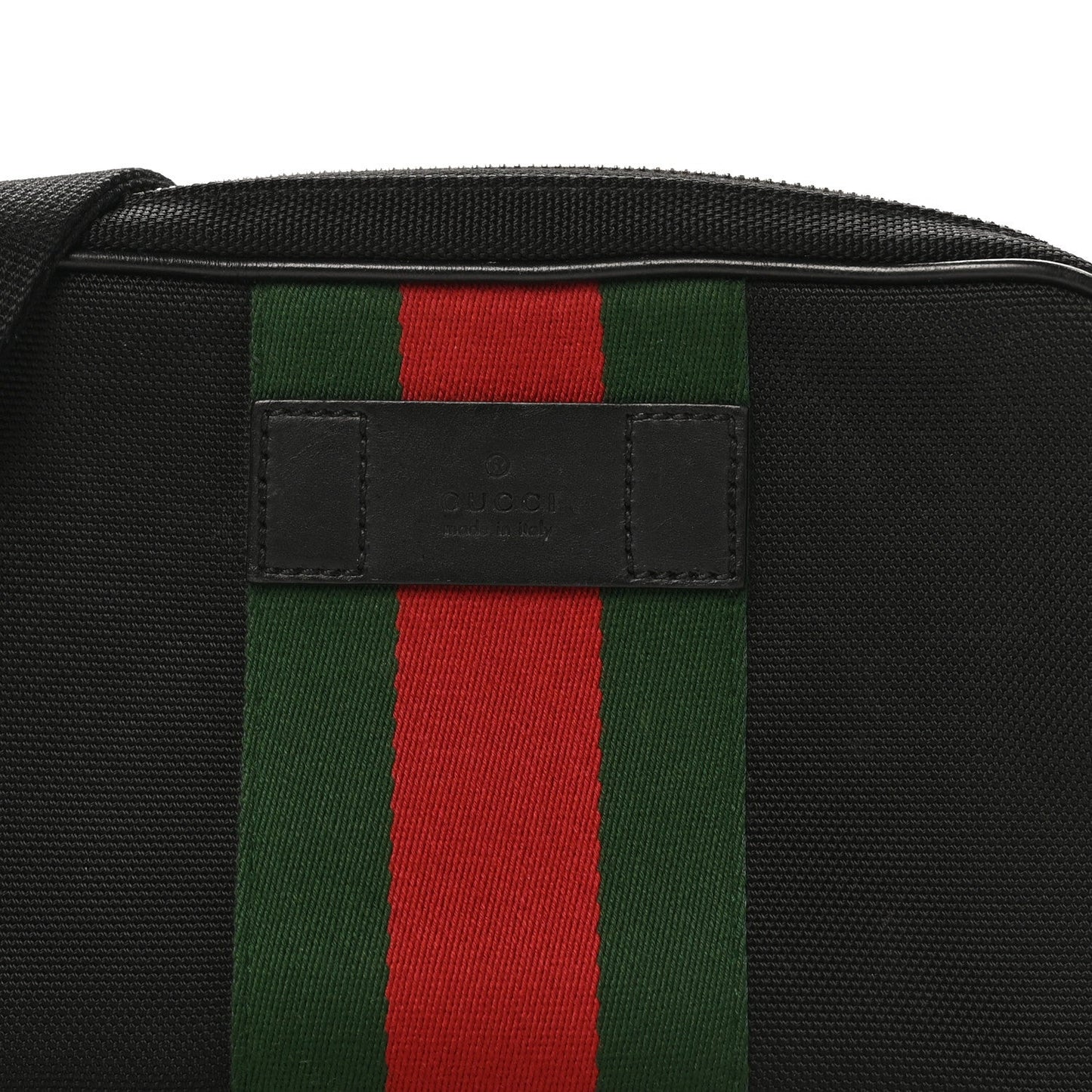 Canvas Web Slim Belt Bag Black