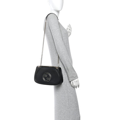 Calfskin Blondie Medium Shoulder Bag Black