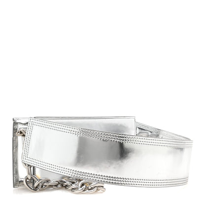 Metallic Calfskin Le Sac Ciuciu Silver