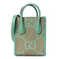 Monogram Jumbo GG Textured Dollar Calfskin Mini Tote Bag Pepperlight Mint