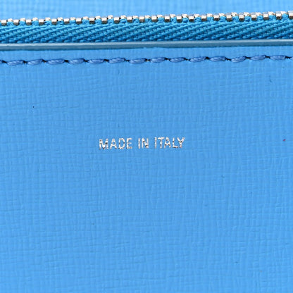 Saffiano Striped Mini Diag Binder Clip Bag Blue