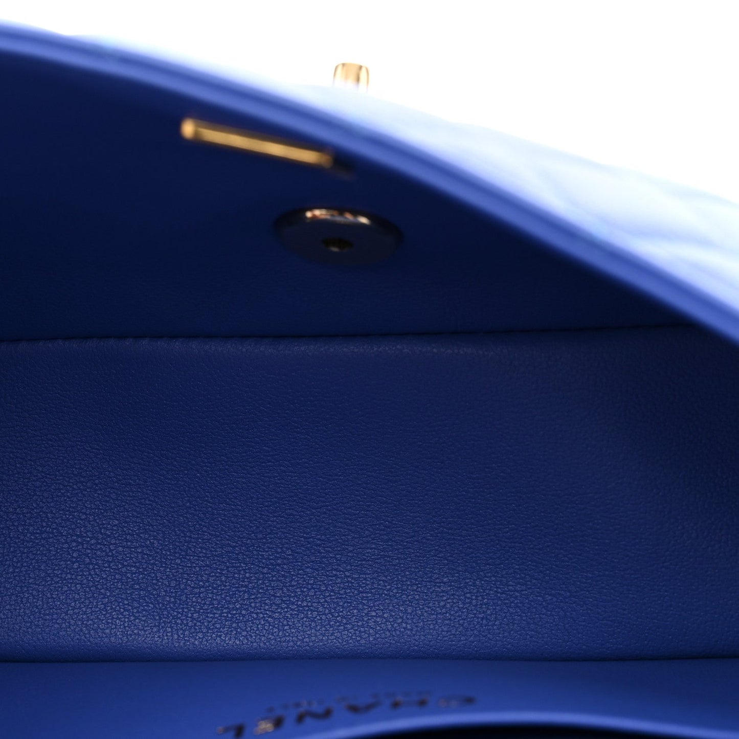 Lambskin Quilted Mini Hollywood Charms Rectangular Flap Blue