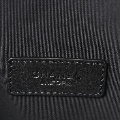 Lambskin Quilted Waist Belt Bag Black