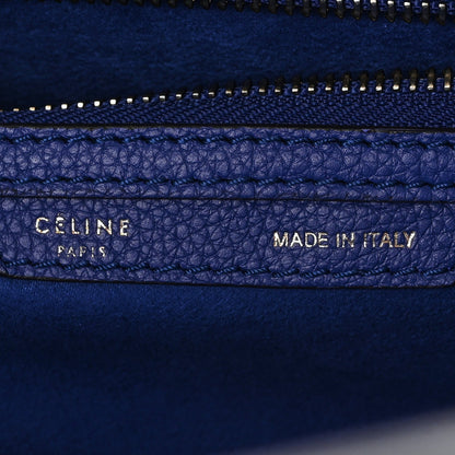 Drummed Calfskin Mini Luggage Indigo
