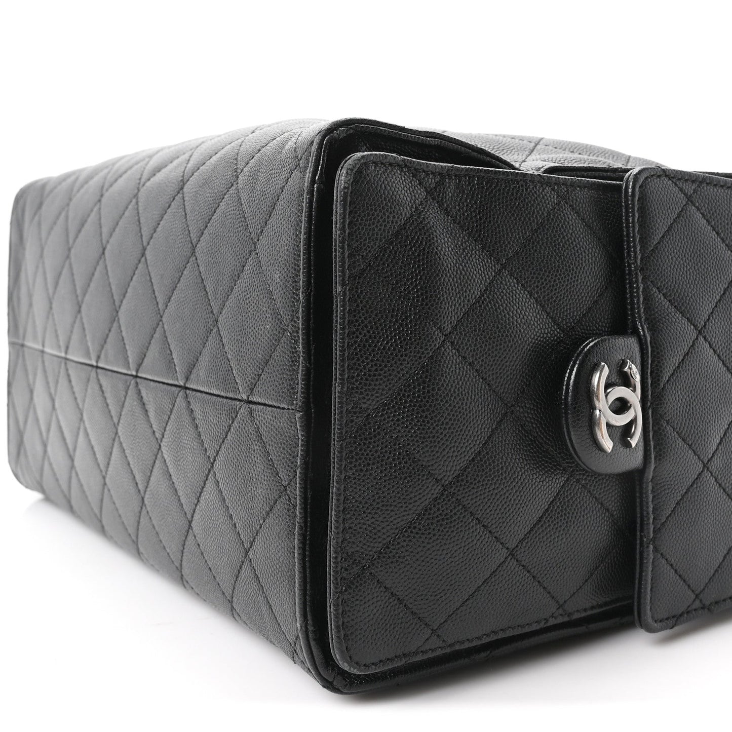 Caviar Quilted Medium Chanel 25 Handbag Black