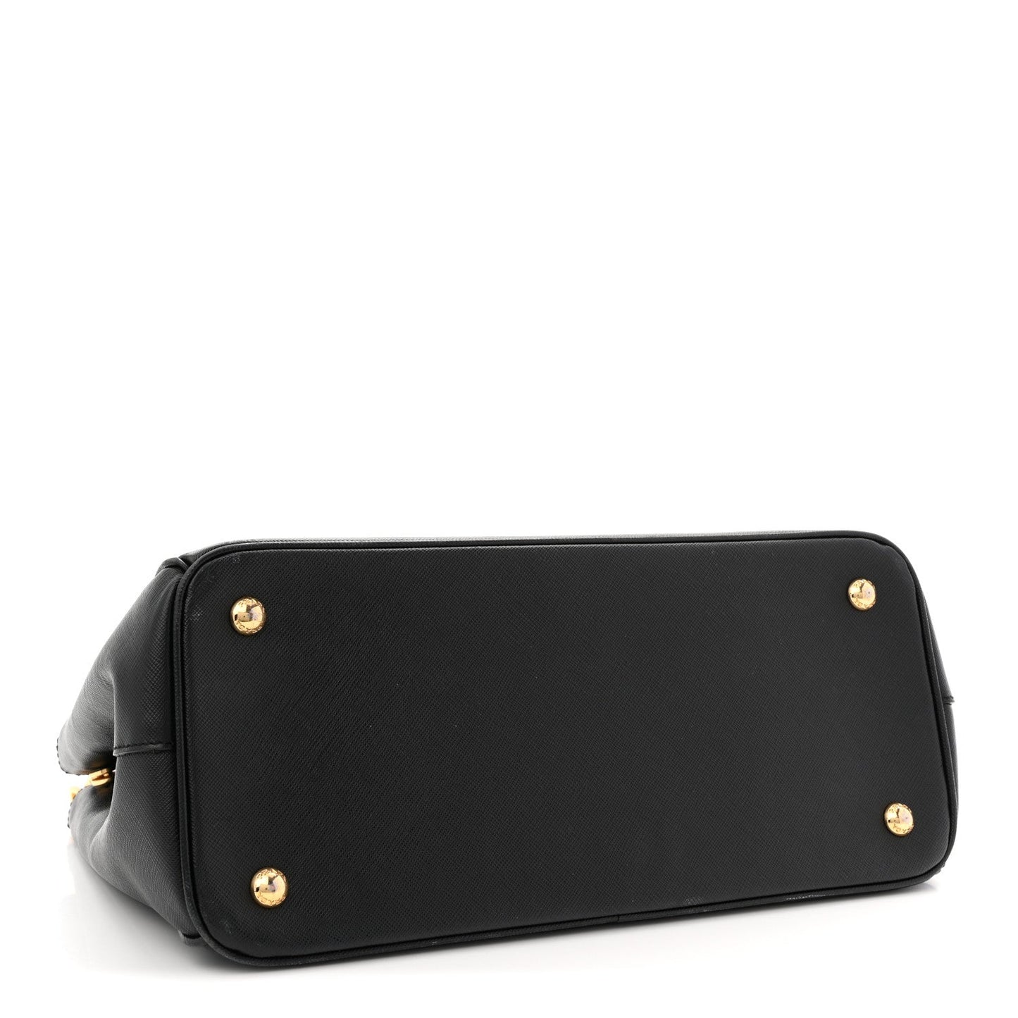 Saffiano Medium Galleria Double Zip Tote Black