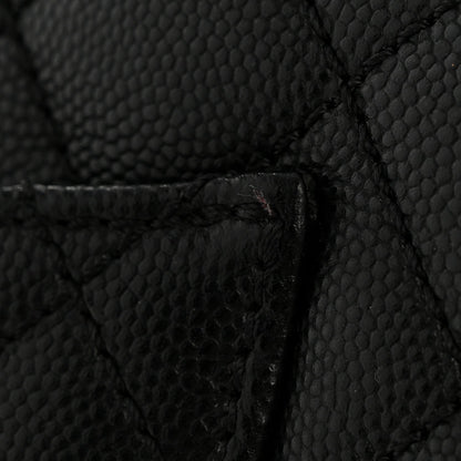 Caviar Quilted Small Coco Handle Flap Black