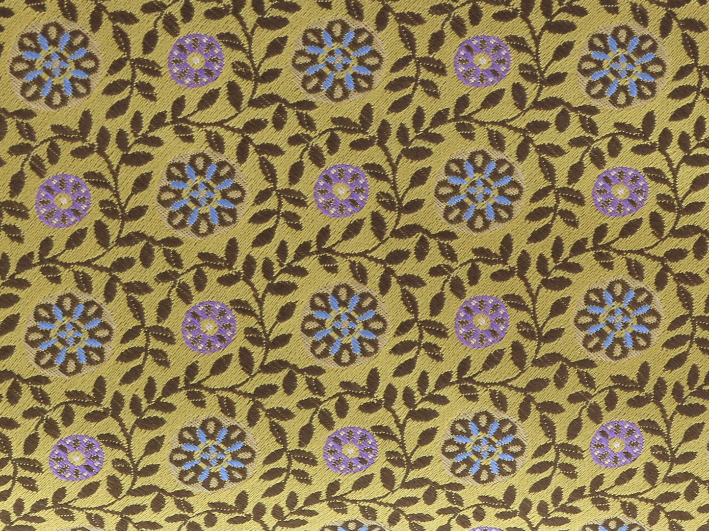 Canali Gold Pure Silk Mosaic Tile Pattern Tie- Blade Width 3in
