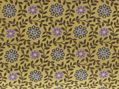 Canali Gold Pure Silk Mosaic Tile Pattern Tie- Blade Width 3in