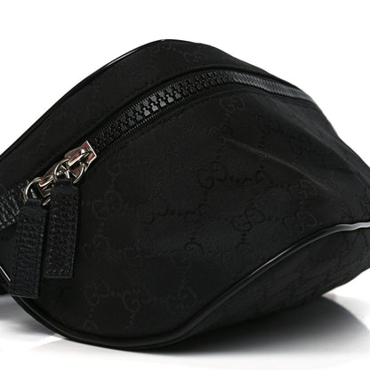 Nylon Monogram Fanny Pack Belt Bag Black