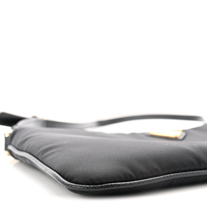 Re-Nylon Saffiano Raso Shoulder Bag Black