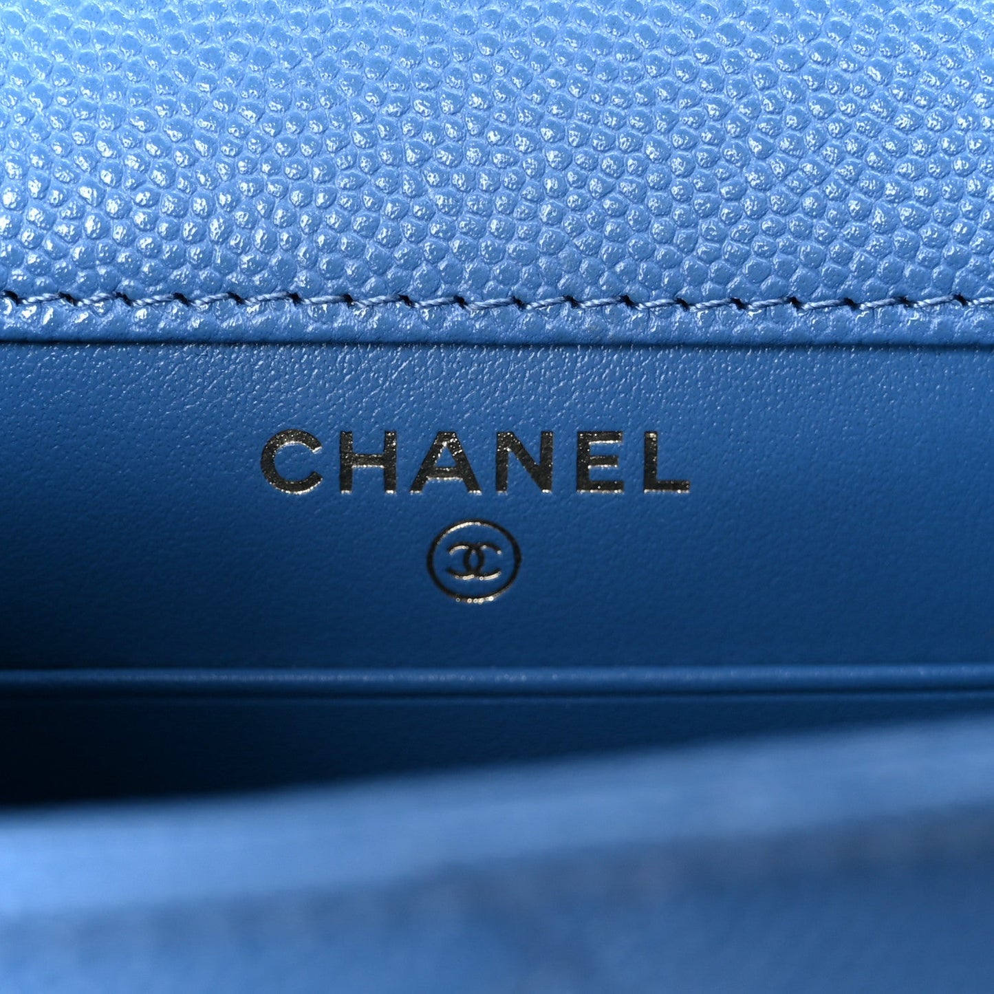 Caviar Quilted Classic Phone Holder Blue