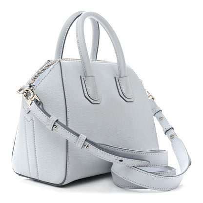 Sugar Goatskin Mini Antigona Baby Blue