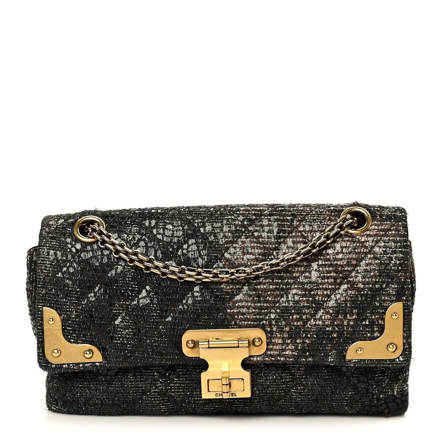 Metallic Glazed Tweed Quilted 2.55 Paris Shanghai Reissue 226 Flap Multicolor