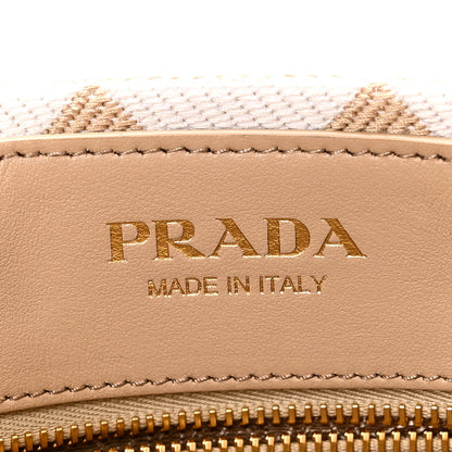 Jacquard Triangolo Symbole Embroidered Tote Corda Talco