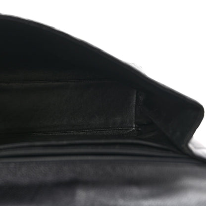 Caviar Quilted Jumbo Kelly Flap Black