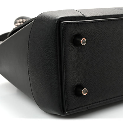 Grained Calfskin Spike Small Eloise Tote Black