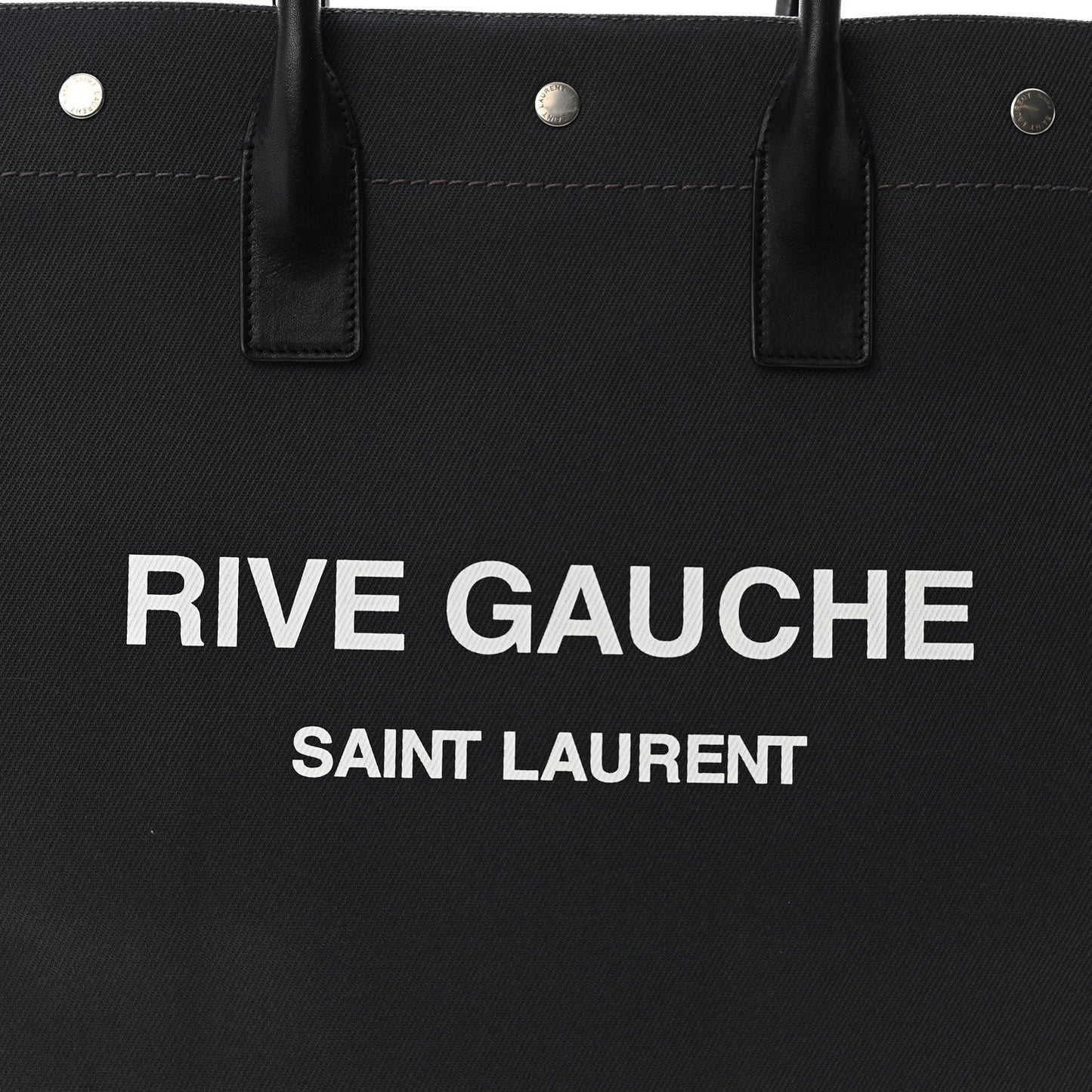 Linen Calfskin Rive Gauche North South Tote Grey