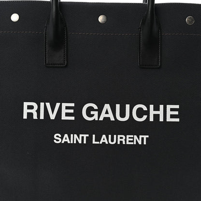 Linen Calfskin Rive Gauche North South Tote Grey