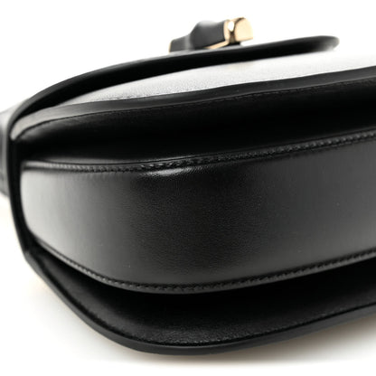 Boarded Dyana Lux Calfskin Mini Bamboo 1947 Top Handle Bag Black