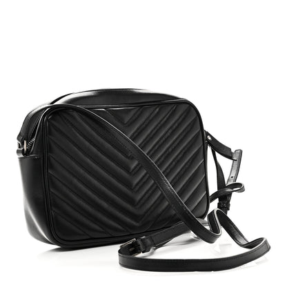 Calfskin Matelasse Monogram Lou Camera Bag Black