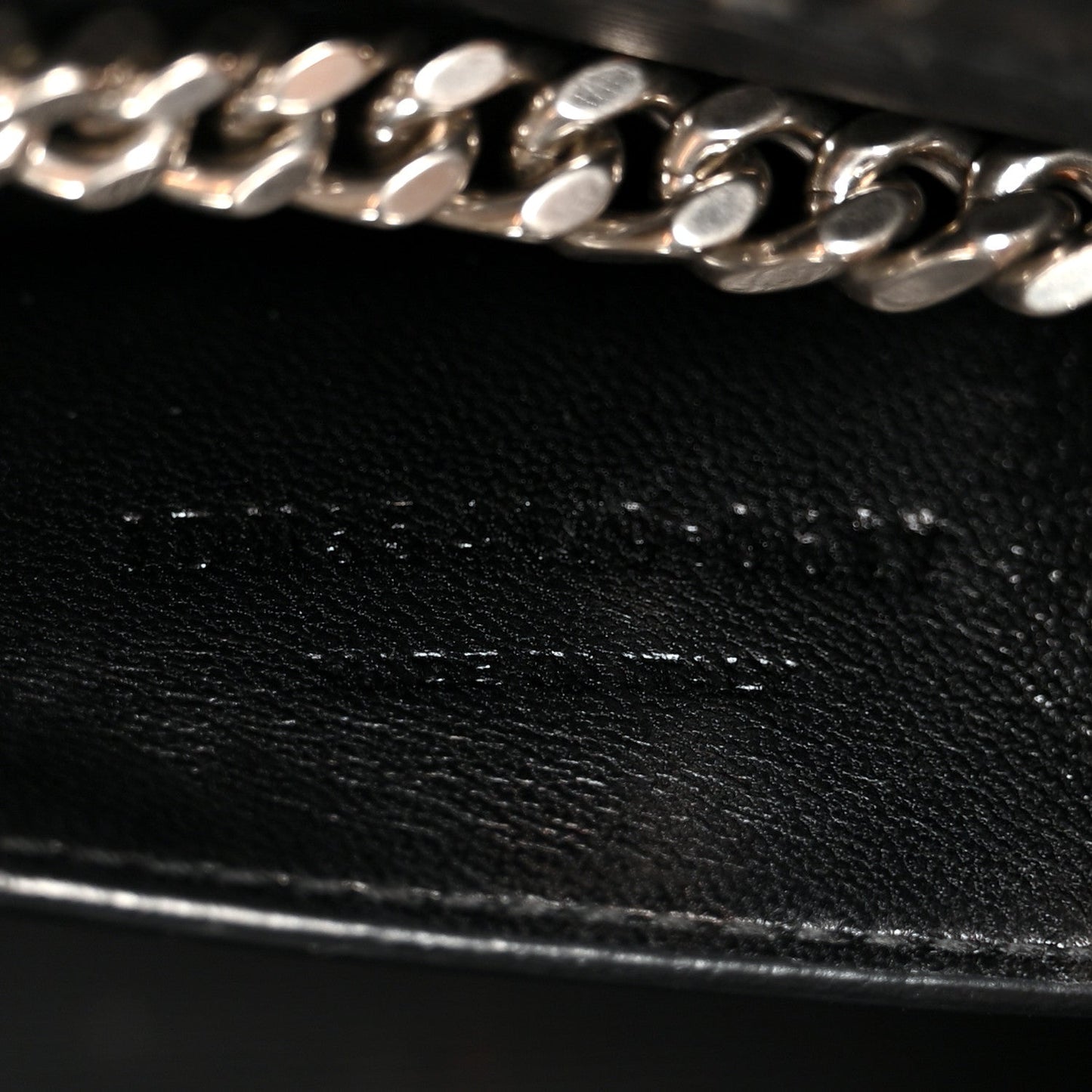 Calfskin Crocodile Embossed Medium Classic Monogram Kate Tassel Satchel Black