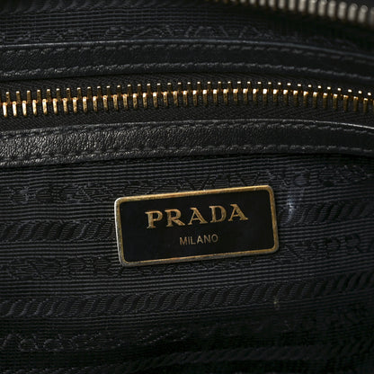 Glace Calfskin Embossed Logo Crossbody Black