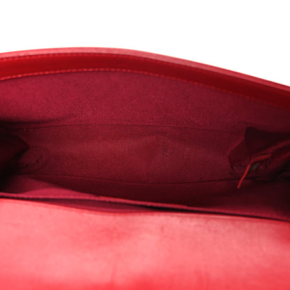 Lambskin Quilted Medium Boy Flap Red