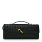 Nappa Intrecciato Long Andiamo Top Handle Clutch Emerald Green