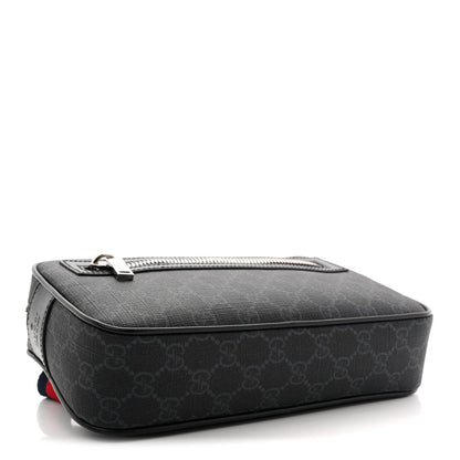 Soft GG Supreme Monogram Web Belt Bag Black Grey